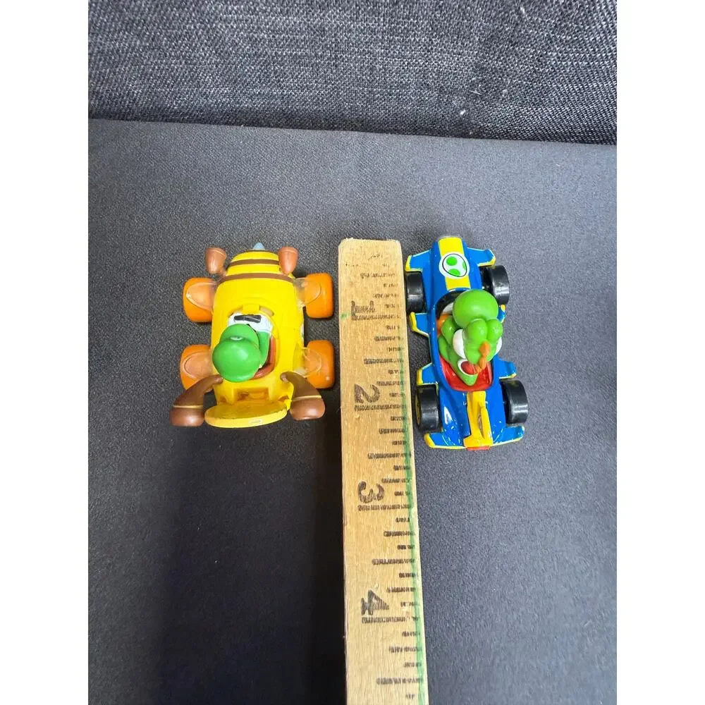 Mario Kart Toy Figure Bundle Lot of 7 Mario Yoshi Luigi Peach Toad Donkey Kong